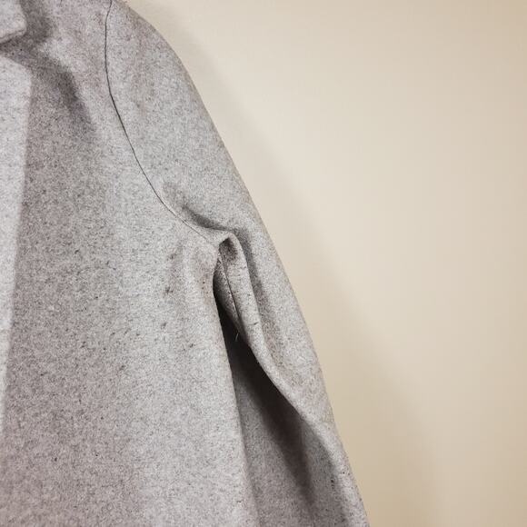 Zara Taupe Long Length Lapel Open Front Coat Size S - Picture 5 of 12